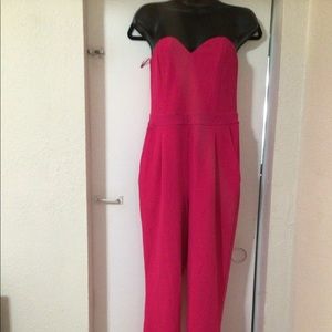 Express hot pink jump suit